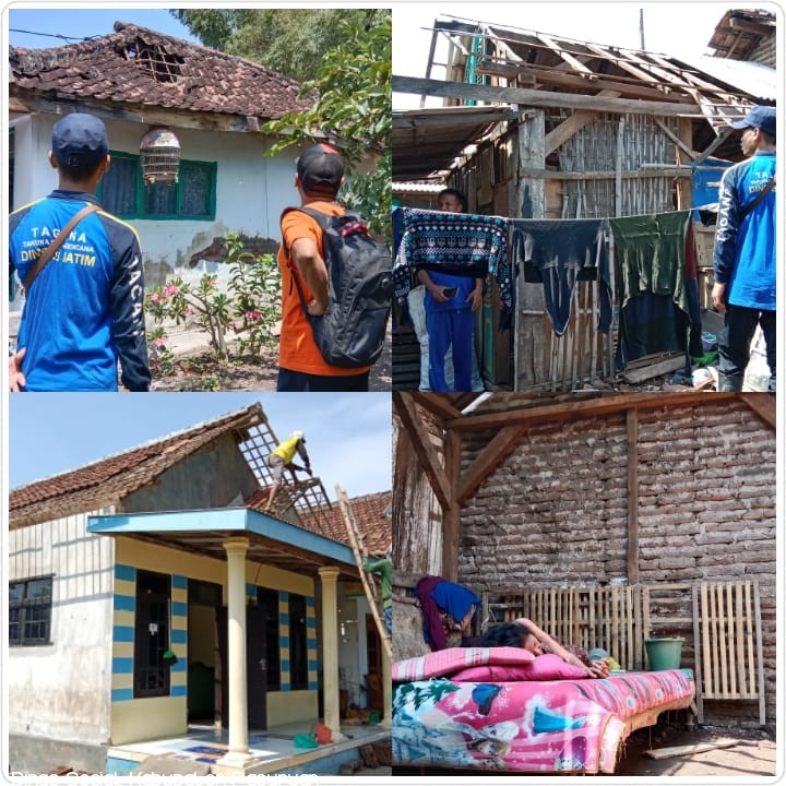 Bencana Angin Puting Beliung Desa Balung Anyar dan Gedugjati Kecamatan Lekok Kab.Pasuruan